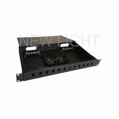 1U Raf Tipi Fiber Optik Patch Panel, 12-48 Portlu ve Yüksek Yoğunluklu Fiber Yönetimi İçin SC Adaptörlü