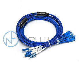 4 Fiber LC SC 2.0 Şube 0.5 Metre Fiber Optik Yama Kablosu
